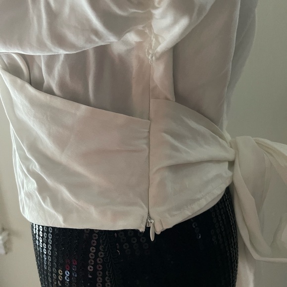 J.O.A Just One Answer White Wrap Blouse Size XXL - Picture 4 of 11